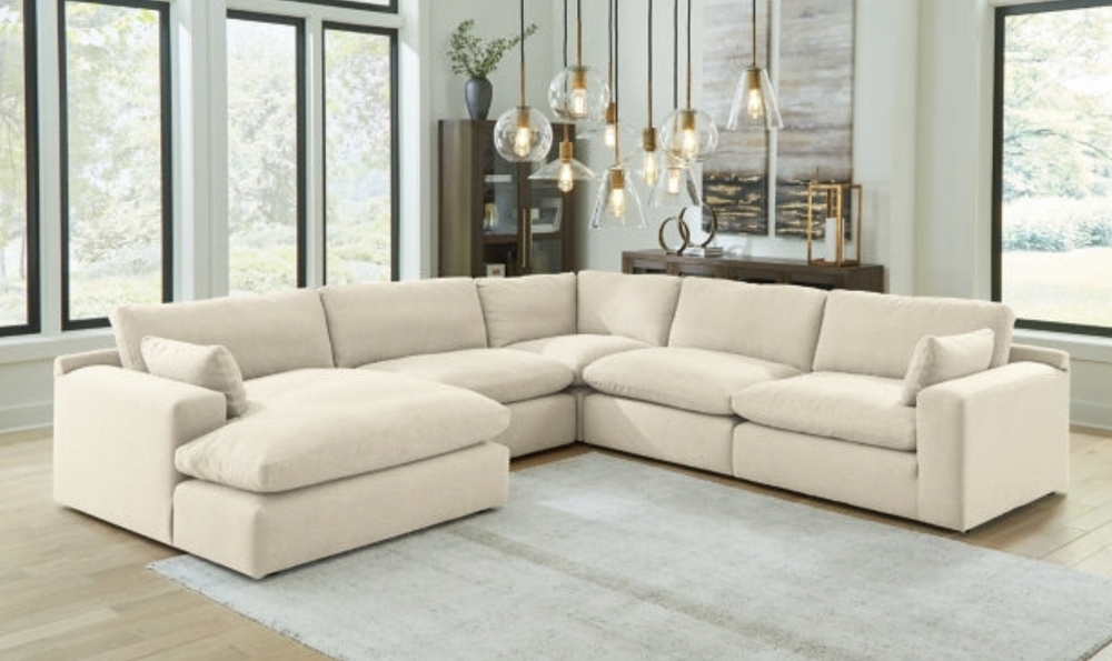 Elyza L-Shaped Sectional Sofa with Chaise-Leahyco