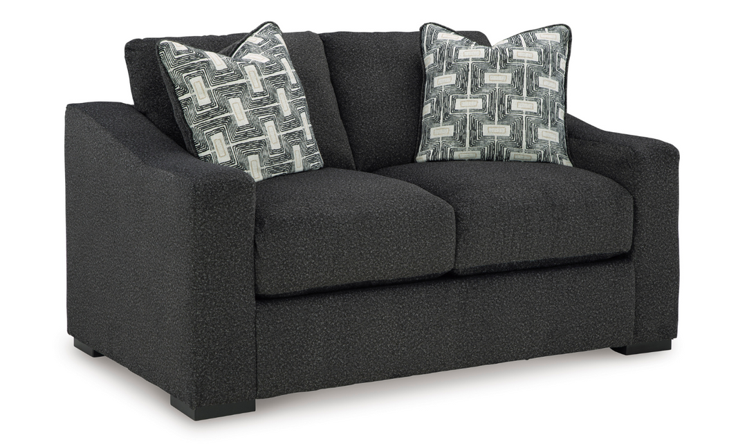 Wryenlynn 2-Seater Fabric Loveseat in With Accent pillows