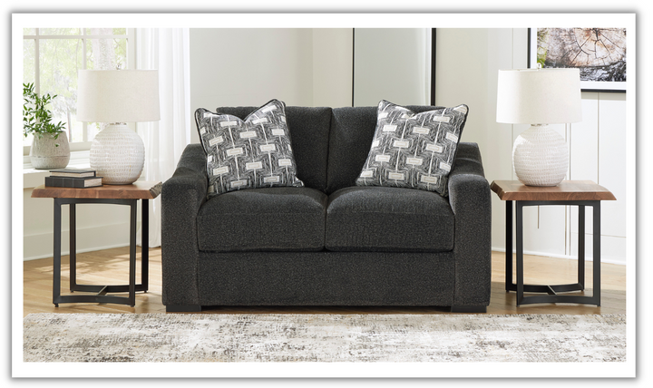 Wryenlynn 2-Seater Fabric Loveseat in With Accent pillows