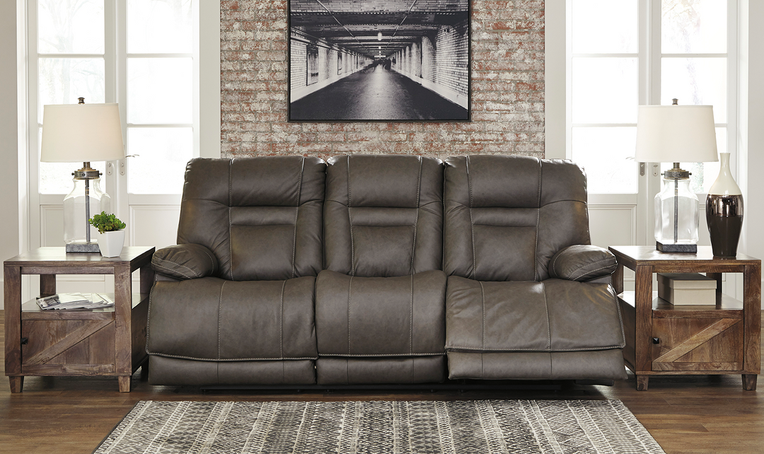 Wurstrow 3 Seater Power Reclining Sofa in Leather