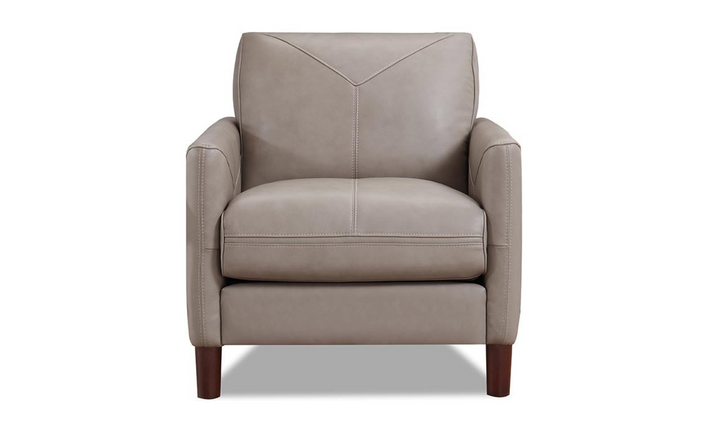 Yorkdale Leather Chair With Track Arms-Leahyco 