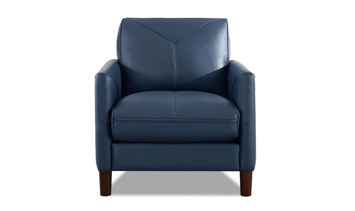 Yorkdale Leather Chair With Track Arms-Leahyco 