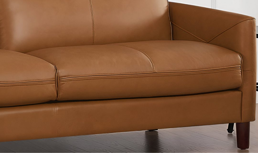 Yorkdale Leather 2-Seater Sofa With Track Arms-Leahyco