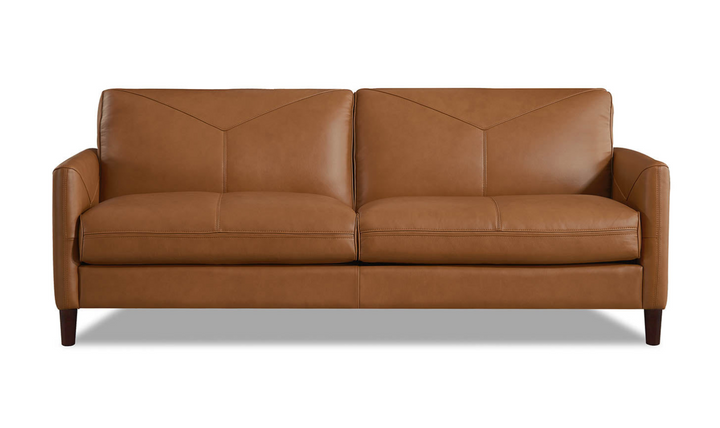 Yorkdale Leather 2-Seater Sofa With Track Arms-Leahyco