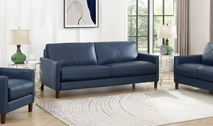 Yorkdale Leather 2-Seater Sofa With Track Arms-Leahyco