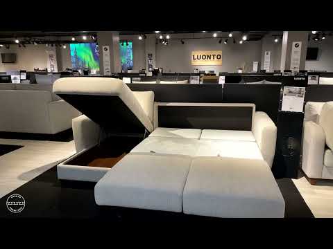 Luonto Hugo L-Shaped Transitional Fabric Sectional Sleeper Sofa in King Size