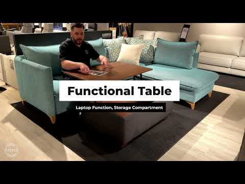 Luonto Functional Coffee Table w/ Wood Top & Storage