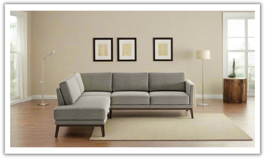 Luonto Viola L-Shaped Fabric Sectional Sofa-Leahyco