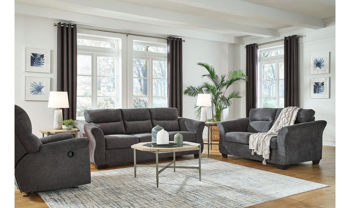 Miravel Fabric Living Room Set with Tapered Arms