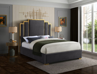 Hugo Velvet Bed-Beds-Leahyco