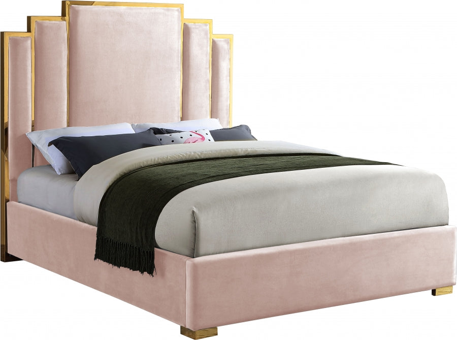 Hugo Velvet Bed-Beds-Leahyco