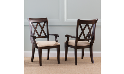 Thatcher X Back Arm Chair-Dining Arm Chairs-Leahyco