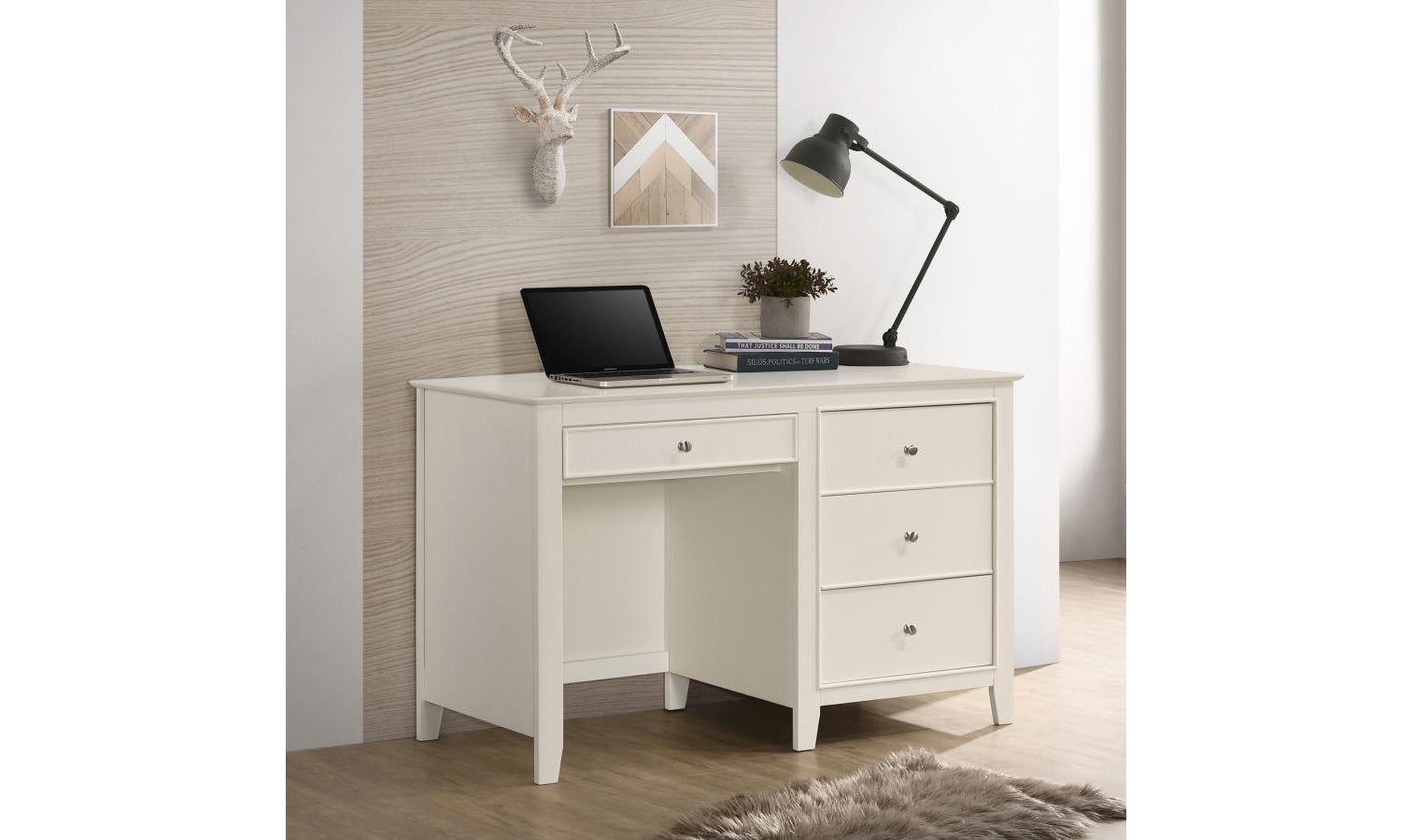 Selena 3-drawer Computer Desk-Desks-Leahyco