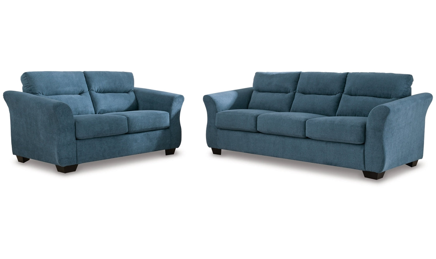 Miravel Fabric Living Room Set with Tapered Arms