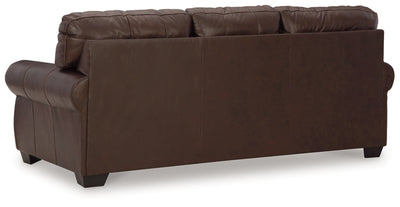 Colleton 3-Seater Dark Brown Leather Sofa with Rolled Arms