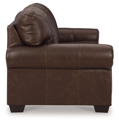 Colleton 3-Seater Dark Brown Leather Sofa with Rolled Arms