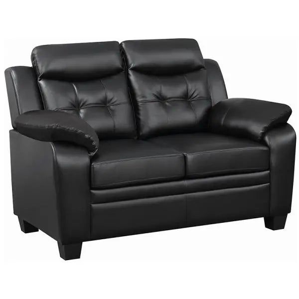 Finley Leather Living Room Set with Pillow Top Armrests