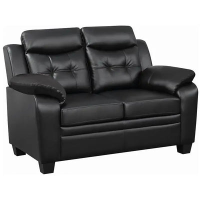 Finley Leather Living Room Set with Pillow Top Armrests