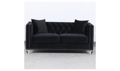 Delilah Black Fabric Living Room Set