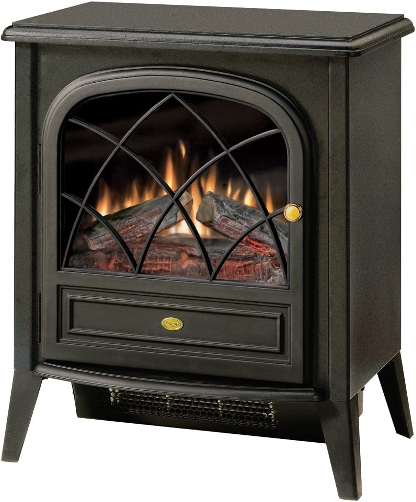 Dimplex Compact Fireplaces Electric Stove - In A Matte Black Finish And Working Door-Fireplaces-Leahyco