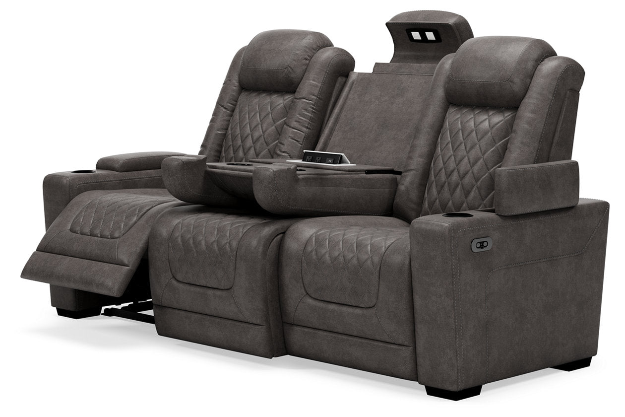 HyllMont Power Reclining Sofa-Sofas-Leahyco