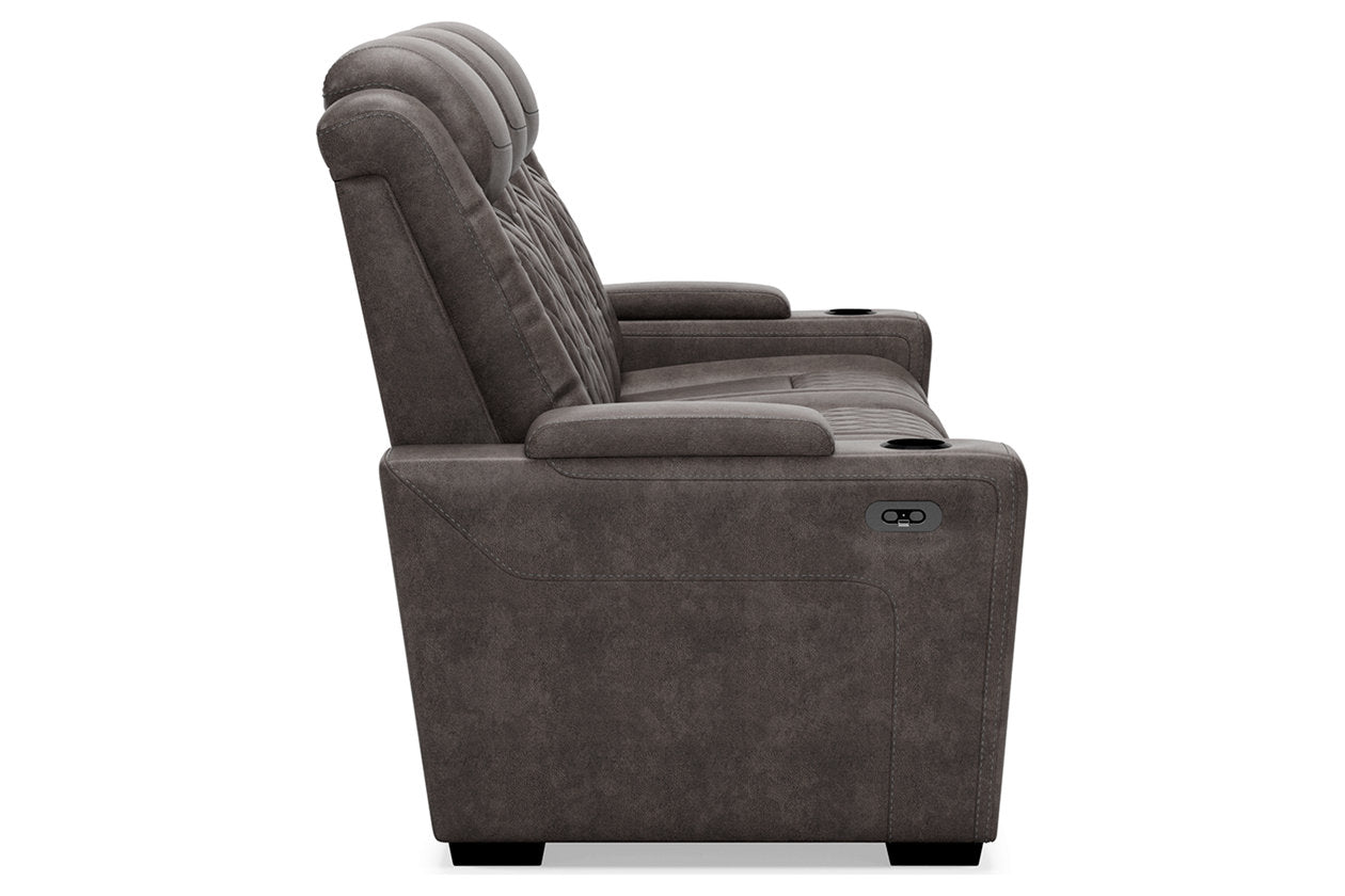 HyllMont Power Reclining Sofa-Sofas-Leahyco