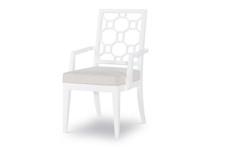 Chelsea by Rachael Ray Lattice Back Arm Chair (Set of 2)-Dining Arm Chairs-Leahyco