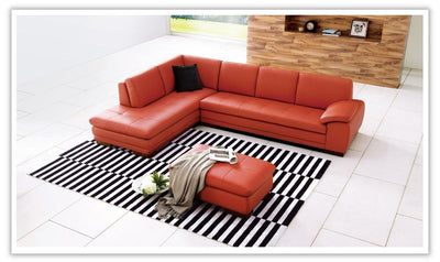 Ava Italian Leather Sectional Sofa