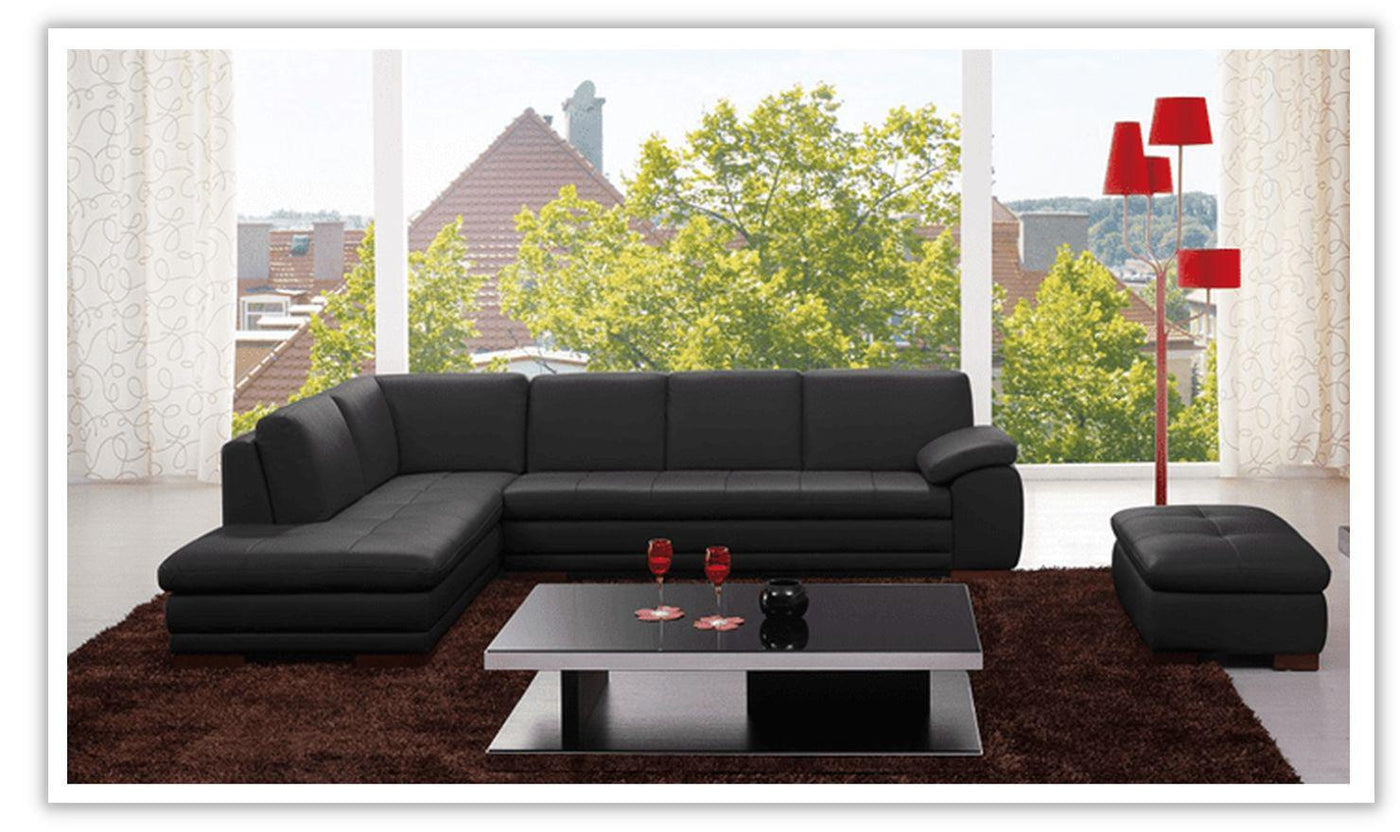 Ava Italian Leather Sectional Sofa