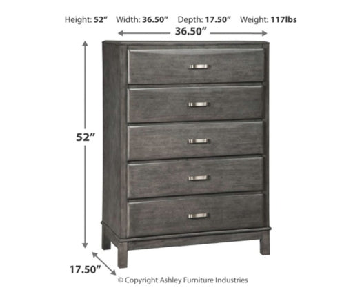 Caitbrook 5 Drawer Chest-Storage Chests-Leahyco