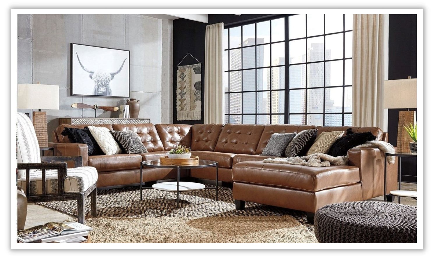 Baskove Sectional-Sectional Sofas-Leahyco