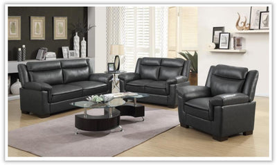 Arabella Faux Leather Upholstered Living Room Set