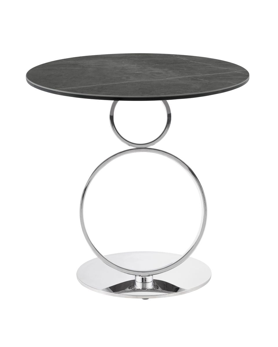 Satellite round end table