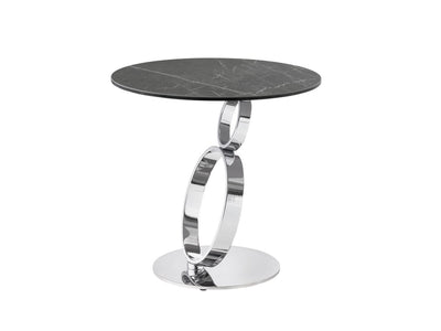 Satellite round end table