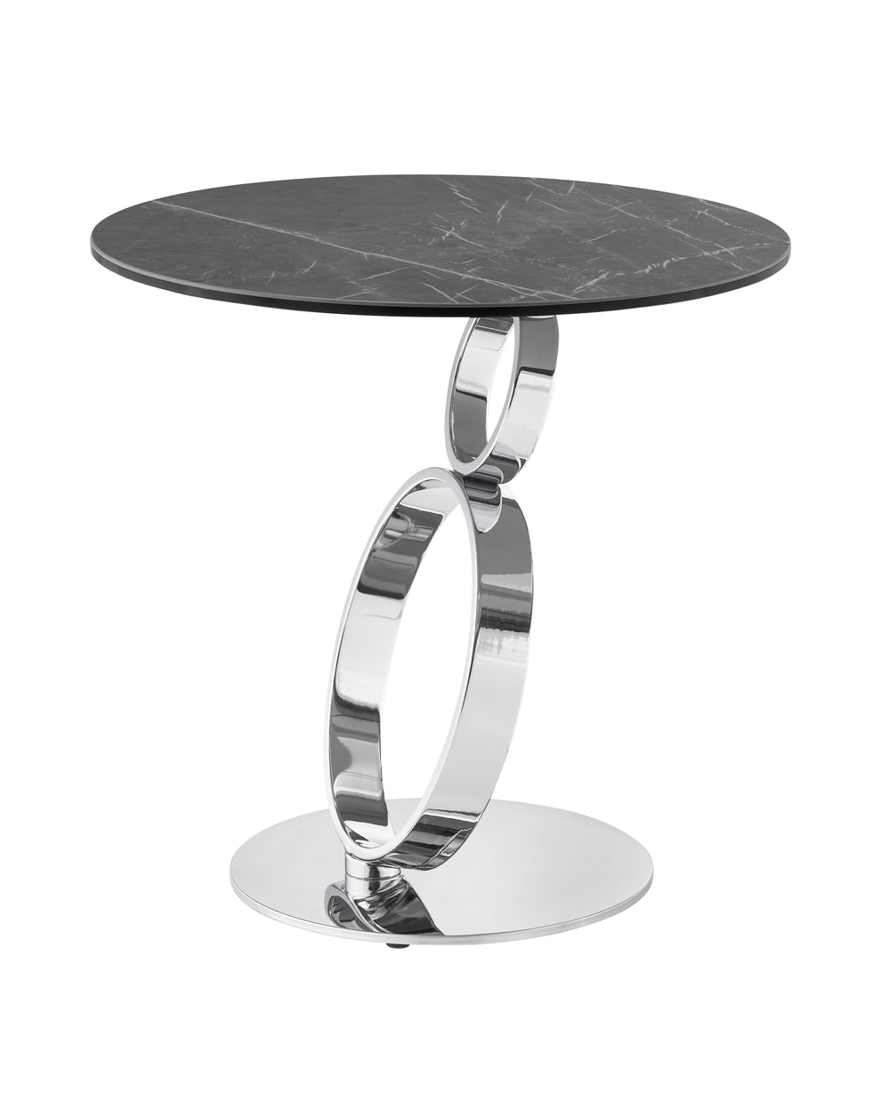 Satellite round end table