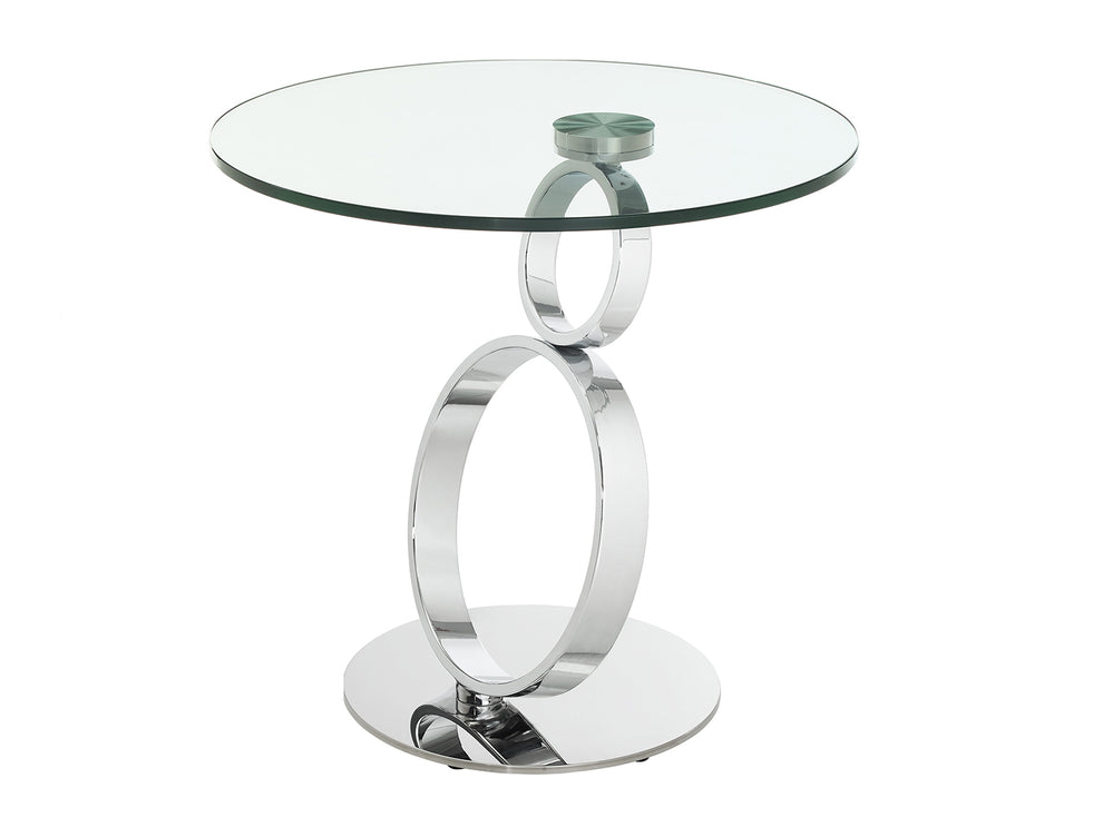 Satellite round end table