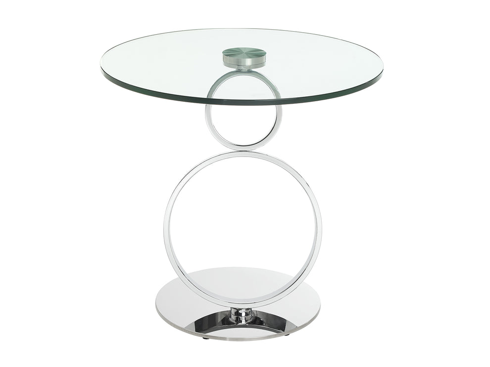 Satellite round end table