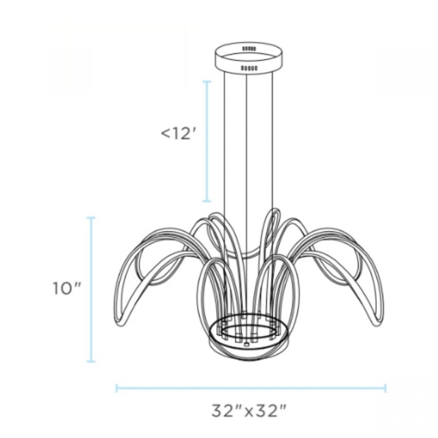 Flower Strip Chandelier