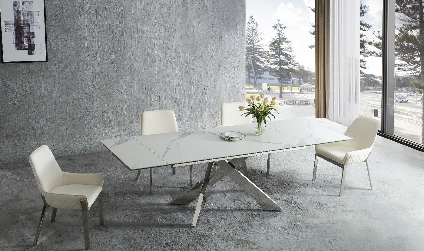 Carrara Extension Dining Table-Dining Tables-Leahyco