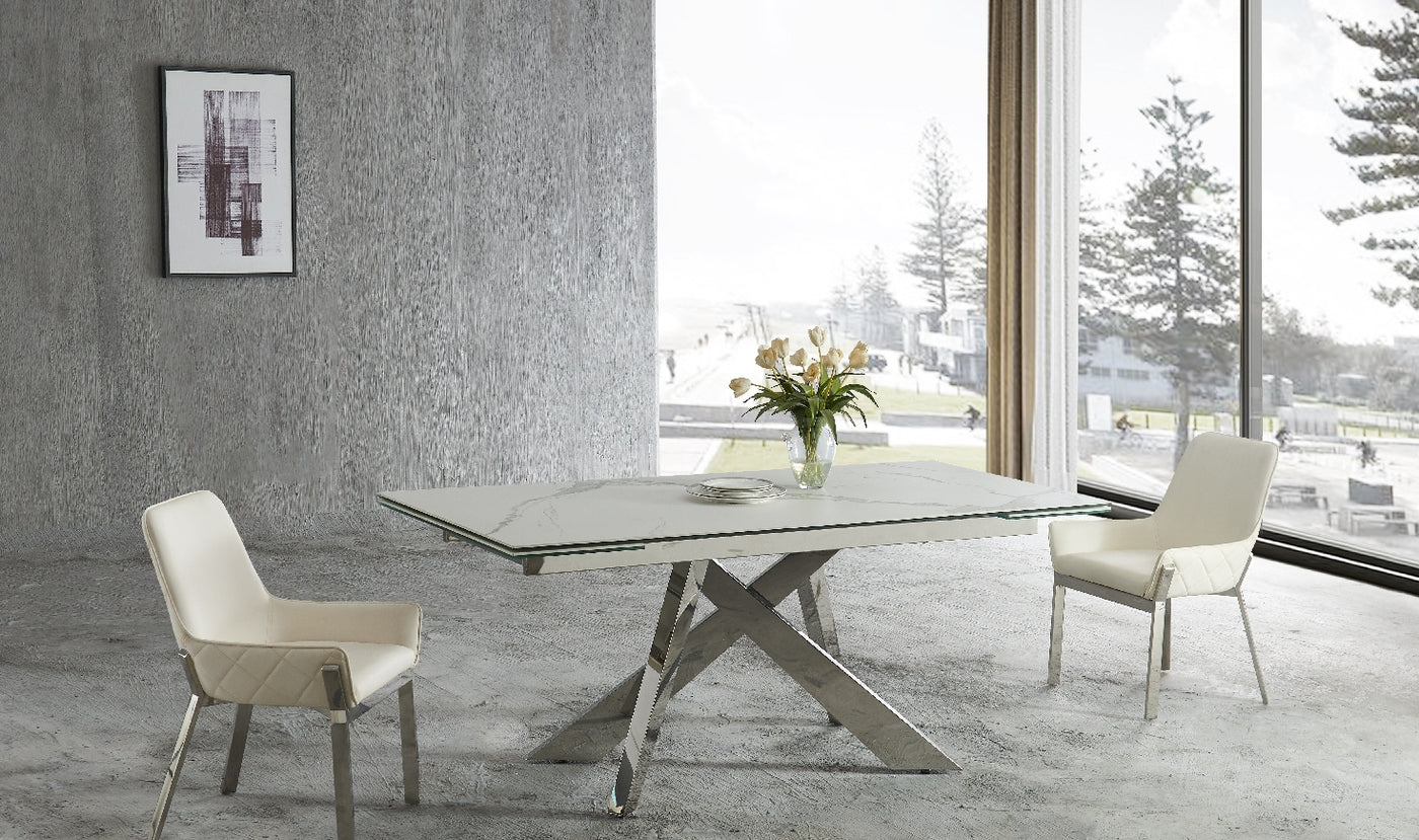 Carrara Extension Dining Table-Dining Tables-Leahyco