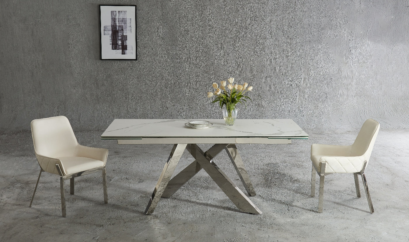 Carrara Extension Dining Table-Dining Tables-Leahyco