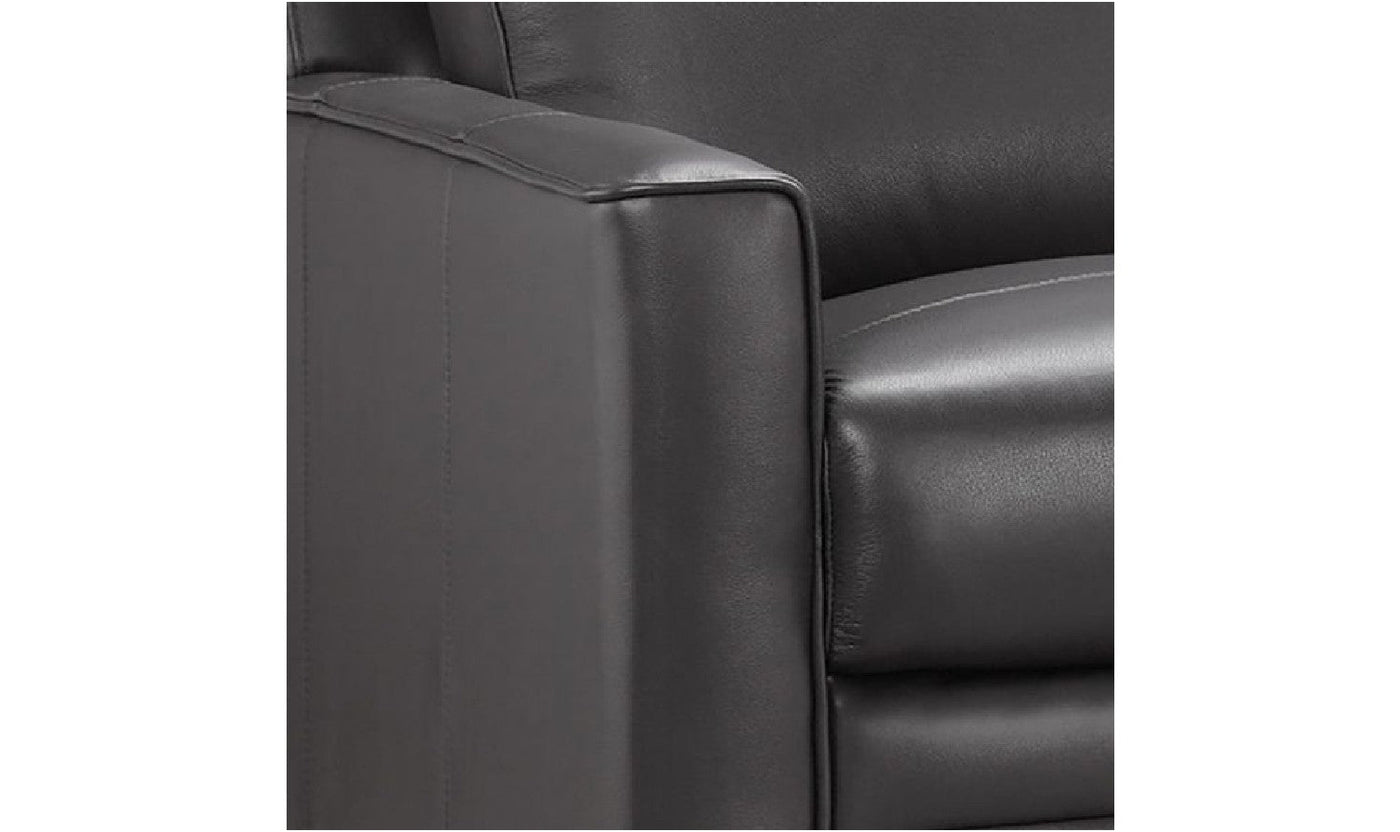 Fletcher Leather Sofa in Charcoal