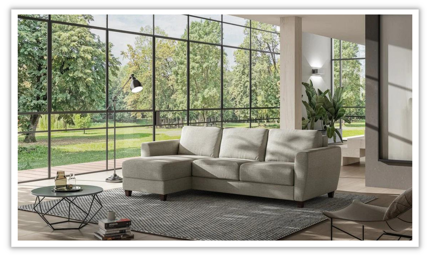 Luonto Flex Fabric Full XL Sleeper Sectional with Reversible Chaise