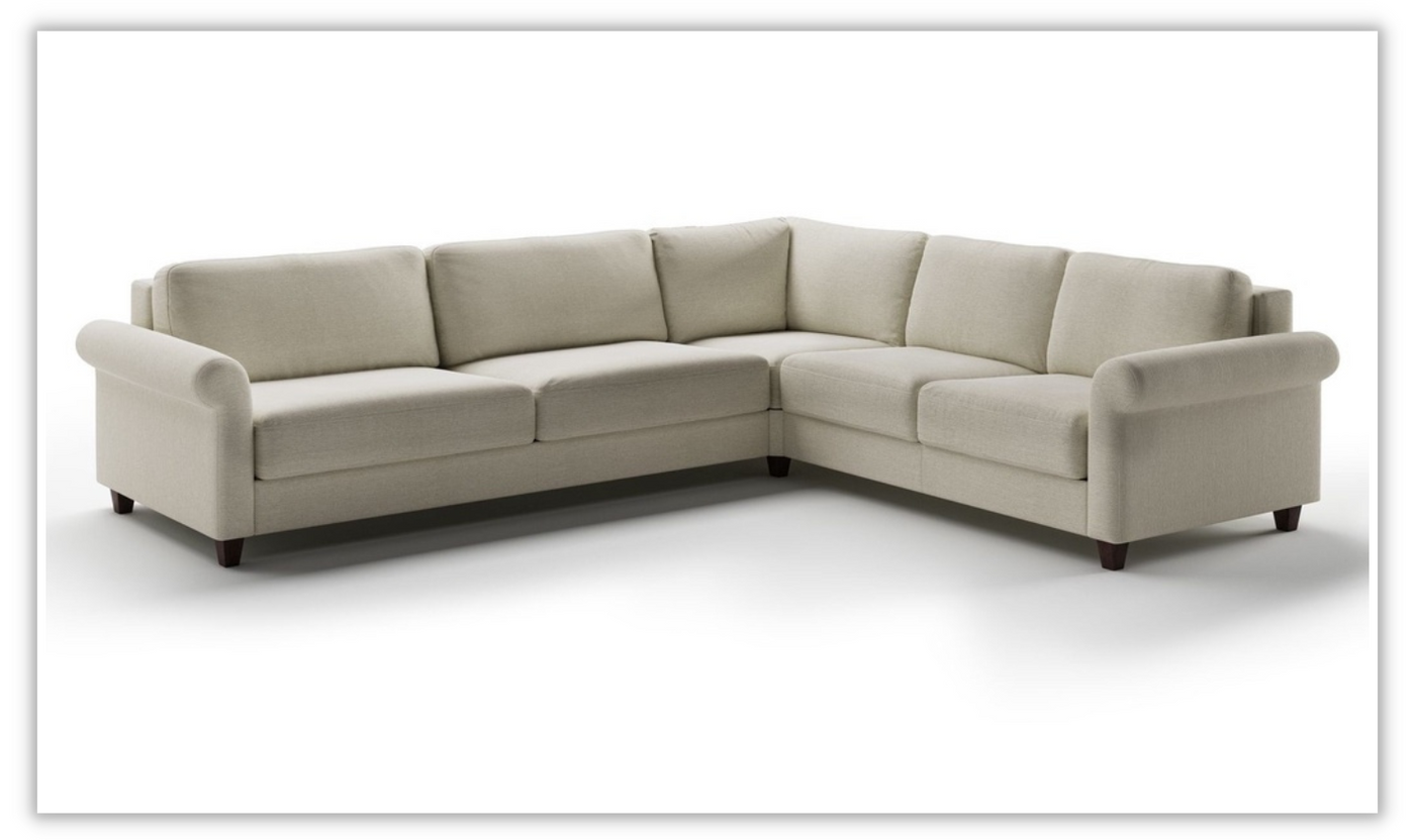 Luonto Flex L-Shaped Transitional Fabric Sectional Sleeper Sofa