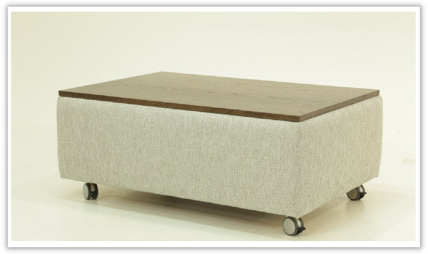 Luonto Functional Coffee Table w/ Wood Top & Storage