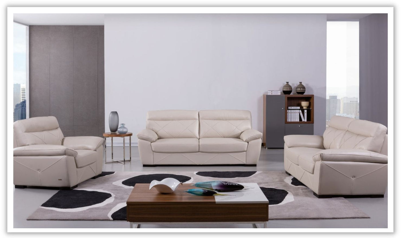 Latitude Cushion Back Loveseat in Leather