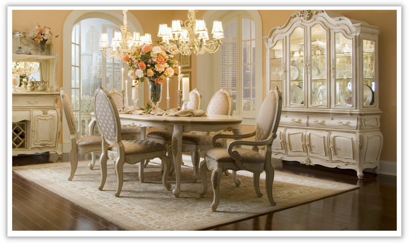 Lavelle Oval Wood Dining Table in Pearl Finish