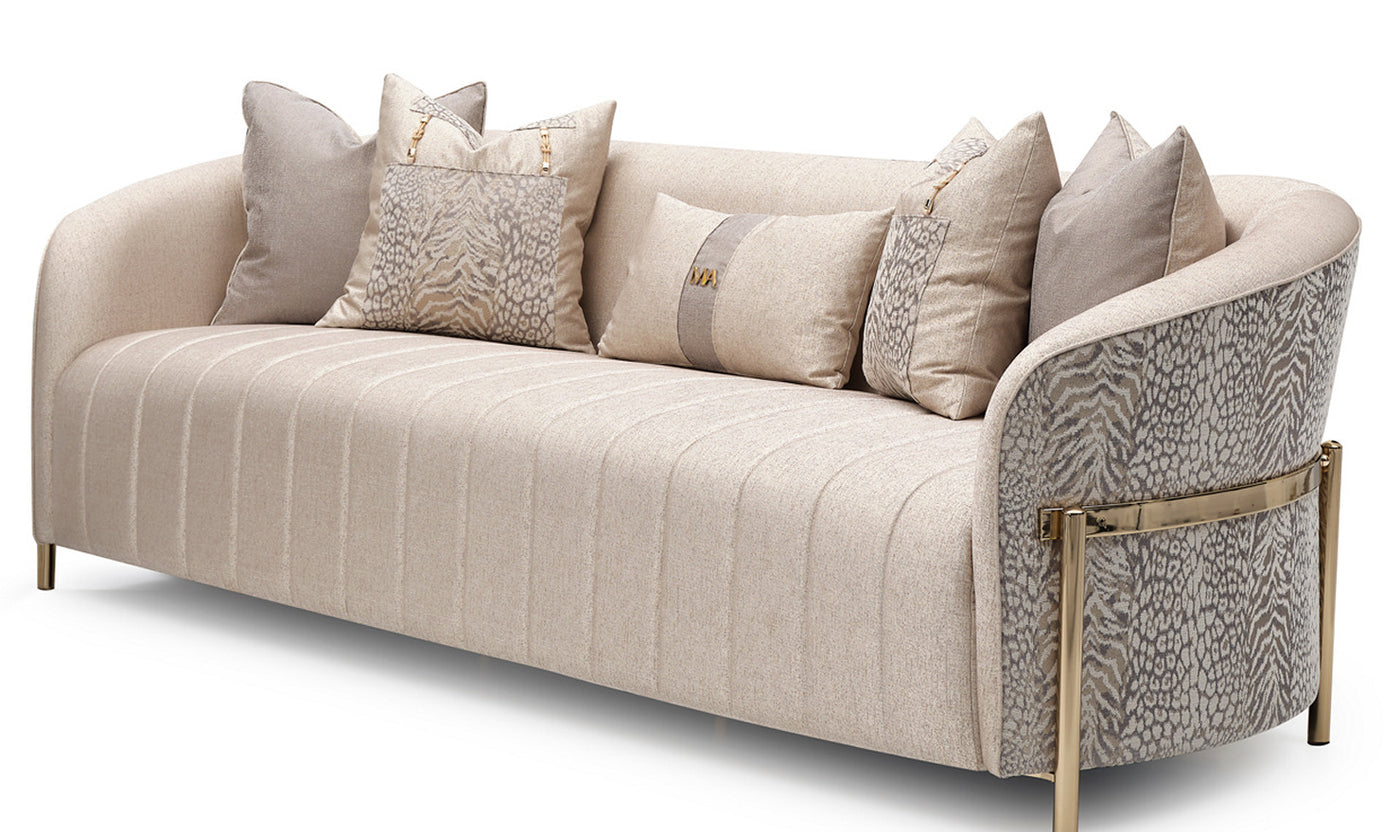 Lisbon 3 Seater Fabric Sofa with Pillow Arms