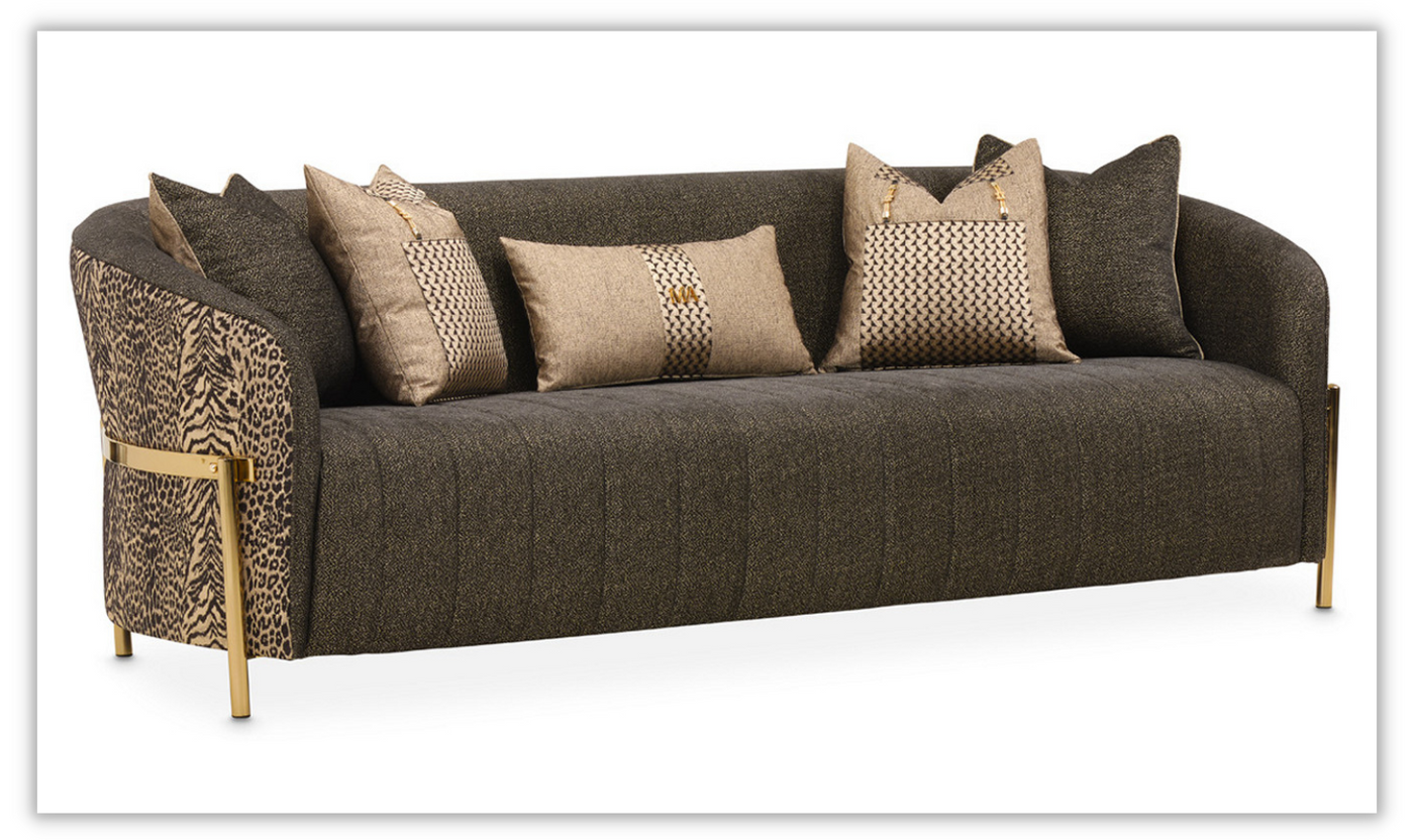 Lisbon 3 Seater Fabric Sofa with Pillow Arms