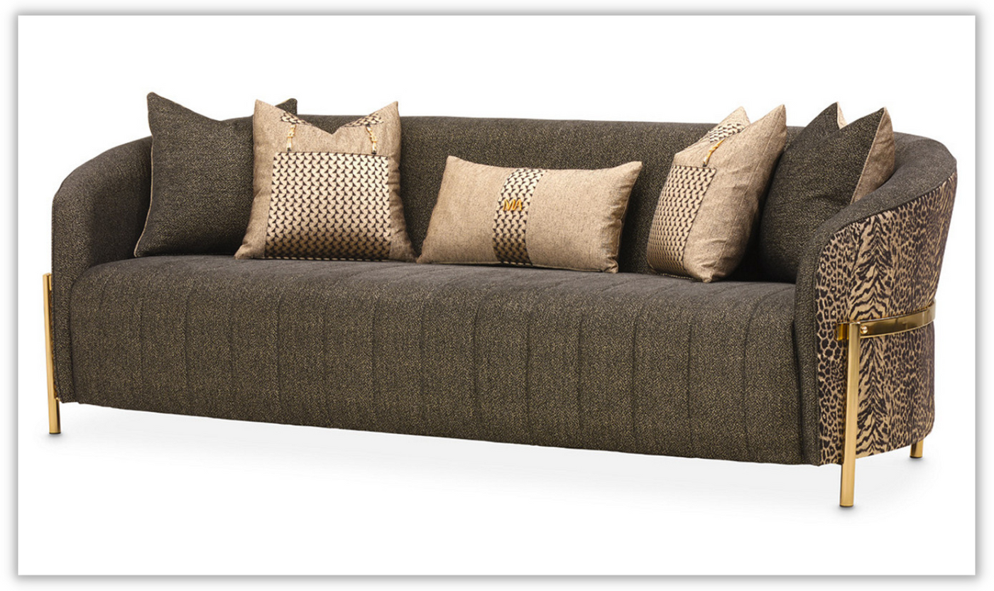 Lisbon 3 Seater Fabric Sofa with Pillow Arms